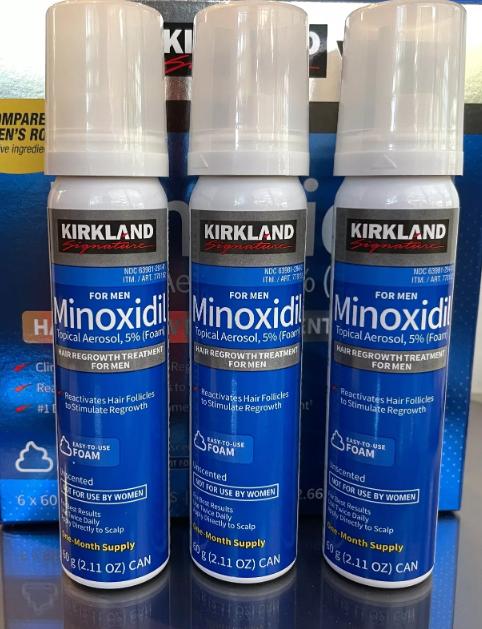 Kirkland Minoxidil 5% Foam Men Hair Regrowth Treatment 3 Month