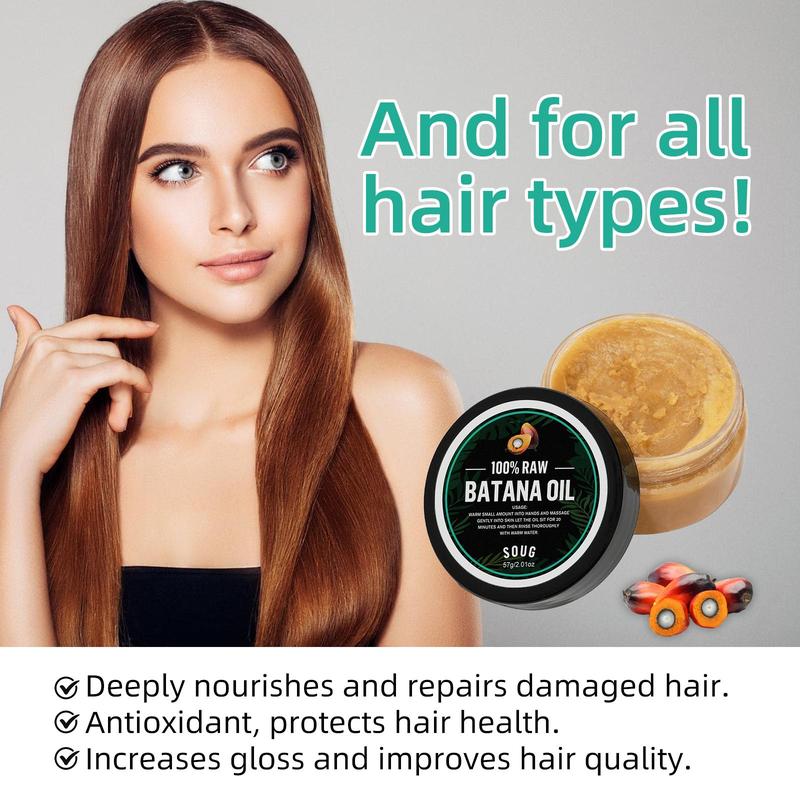 Batana Oil for Hair, 1 Box 2 Boxes Raw Pure Batana Oil, Moisturizing Thickening Hair Oil, Hair Strengthening Oil for Men & Women