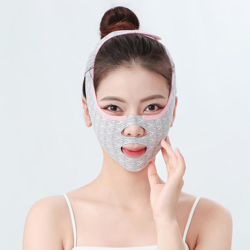 V-Line Facial Lifting Bandage,, Seamless Elastic Mask to Improve Skin, Reduce Double Chin