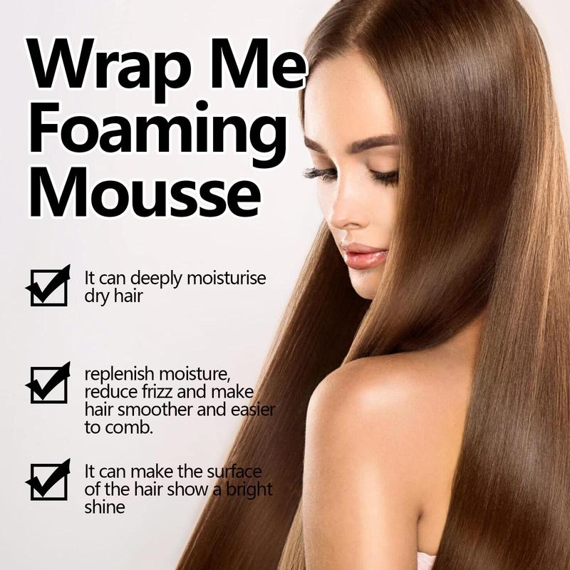 Hair Foaming Mousse, Moisturizing Hair Styling Mousse with Coconut & Shea Oil, Hair Care & Styling Product for Women & Men Daily Use