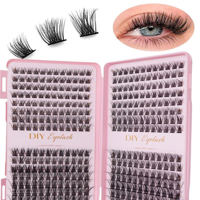 Mixed Length Individual False Eyelashes, 384pcs set Natural Look Eyelash Extensions, Self Grafting Curl Eyelashes, Eye Makeup Enhancement False Eyelashes