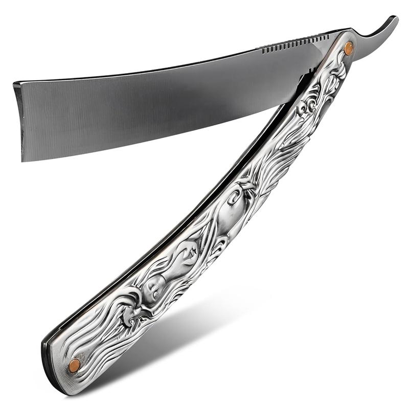 Straight Razor for Men - Barber Razor Blade Shaving  for Men Beard Razor Shaving Blade Barber Straight Razor Barber Blade Turkish Razor Straight Razors for Men - Beard Blade Barber Blades Razor