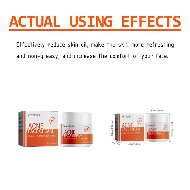 Acne Face Cream, Moisturizing Facial Mask, Deep Cleansing Facial Mask, Facial Skin Care Product for Women & Men