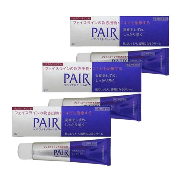 LION PAIR Acne W Cream 24g quick-acting acne-removing cream（3 Pack)