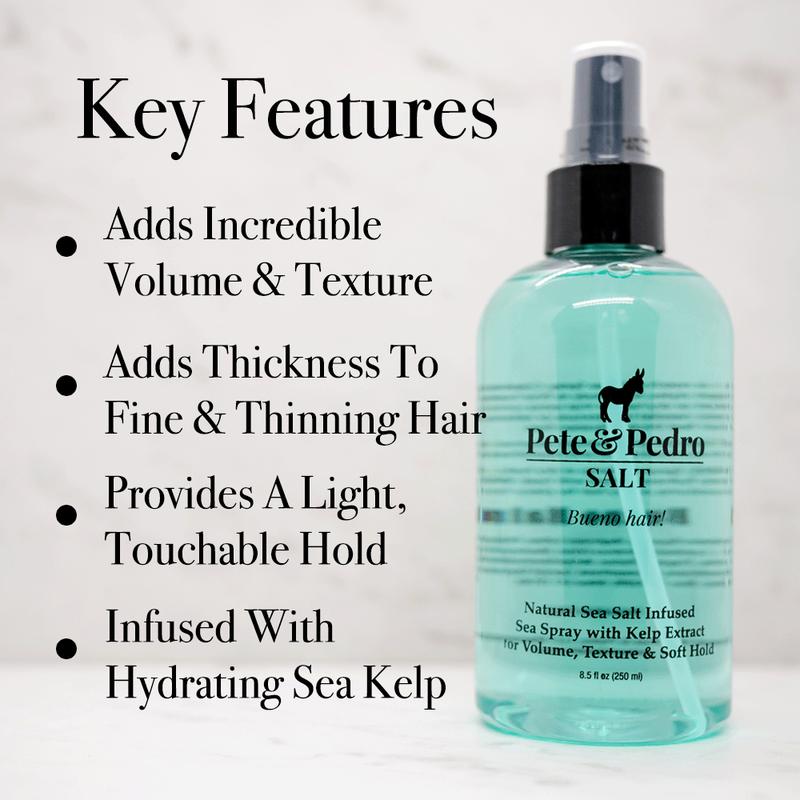 Natural Sea Salt Spray for Hair Men & Women, Adds Instant Volume, Texture, Thickness, & Light Hold | Texturizing & Thickening Gel Haircare