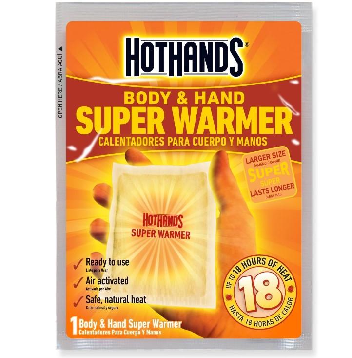 HotHands Body & Hand Super Warmers - Long Lasting Safe Natural Odorless Air Activated Warmers - Up to 18 Hours of Heat - 40 Individual Warmers