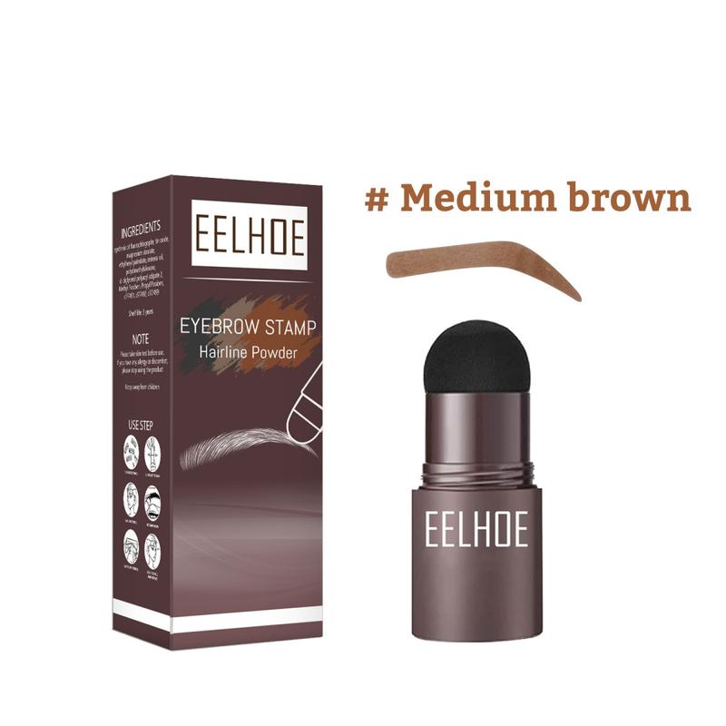 EELHOE Eyebrow Stencil Thrush Medium Brown Lazy Eyebrow Filler Makeup Eyebrow Cake Waterproof Hairline Powder