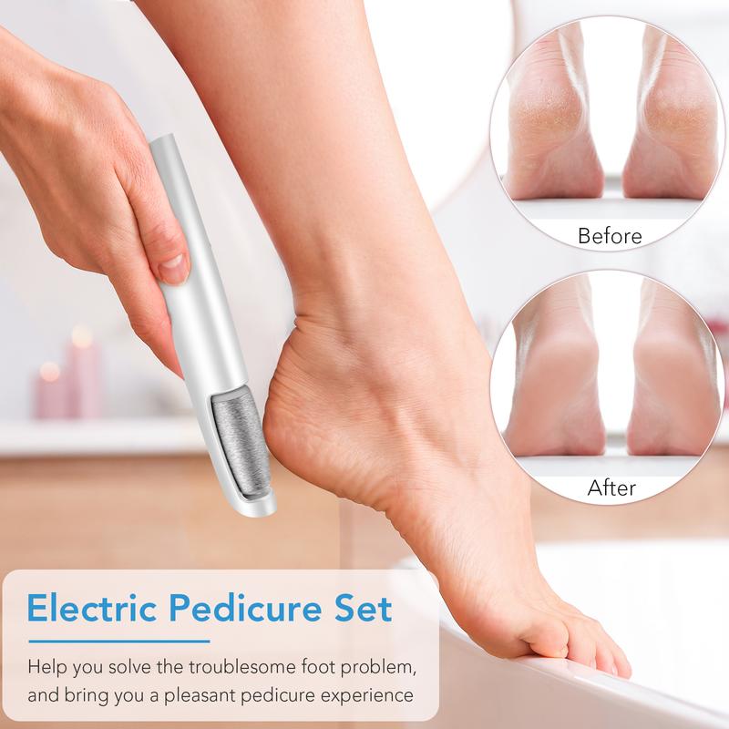 LINKEVAP Electric Feet Callus Remover,Portable Electronic Foot File Pedicure Tools,Waterproof Foot Scrubber File,Pedi Foot Care for Dead,Hard Cracked Dry Skin Manicure Nail Nail Care Cutics Nail Art