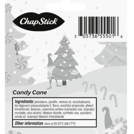 ChapStick Lip Balm Candy Cane 3-Count -  Minty Moisturizer Christmas Stocking Stuffer Gift Skincare Lip Care