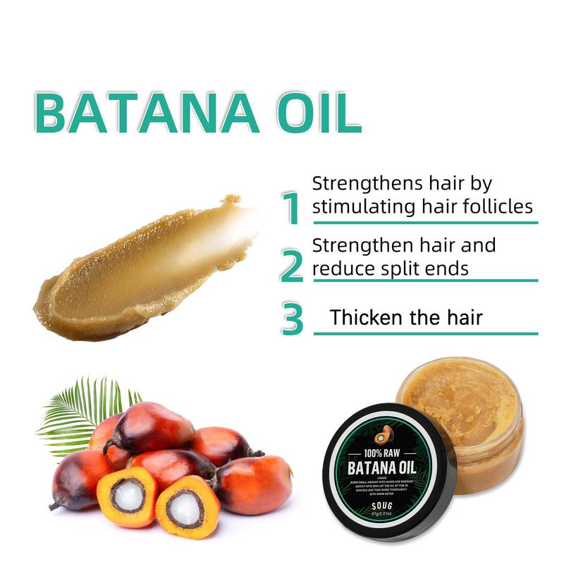 Batana Oil for Hair, 1 Box 2 Boxes Raw Pure Batana Oil, Moisturizing Thickening Hair Oil, Hair Strengthening Oil for Men & Women