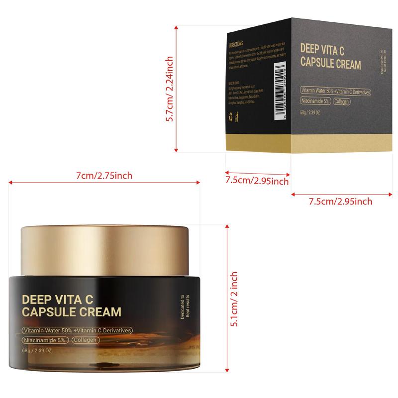 Deep Moisturizing Vitamin C Face Cream, Brightening & Firming Facial Lotion, Beauty & Personal Care Product for Women & Girls