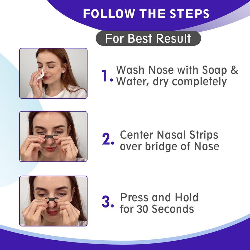 Nasal Strips, 1 Box Breathable Nasal Strips, High Elasticity Nasal Strips, Sleeping Nasal Strips, Relaxing Sleeping Strips