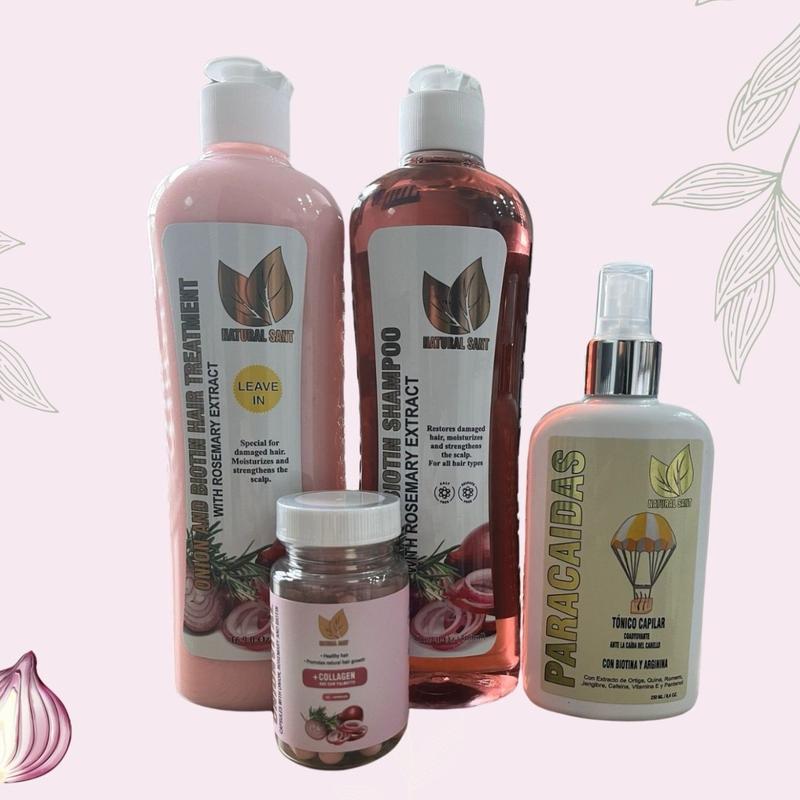 Bundle Natural sant Anticaida Shampoo, Conditioner, and Tonic Set for Haircare Moisturize Hydrate