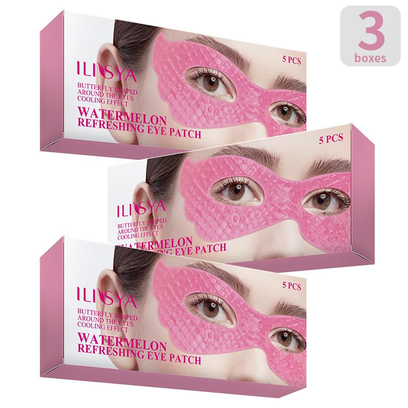 3 boxes, ILISYA watermelon one-piece eye mask, fully care the skin around the eyes, moisturize the eyes, daily eye care products Skin Care