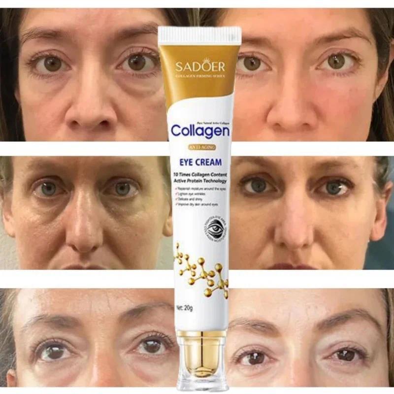 Instant Eye Bag Removal Cream Collagen Anti-Wrinkle Fade Fine Lines Firming Skin Anti Dark Circle Puffiness Brighten Eye Care