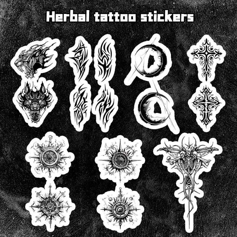 Creative Fake Tattoo Sticker, 7 Counts set Long Lasting Waterproof Temporary Tattoo, Body Art Decoration for Men & Women