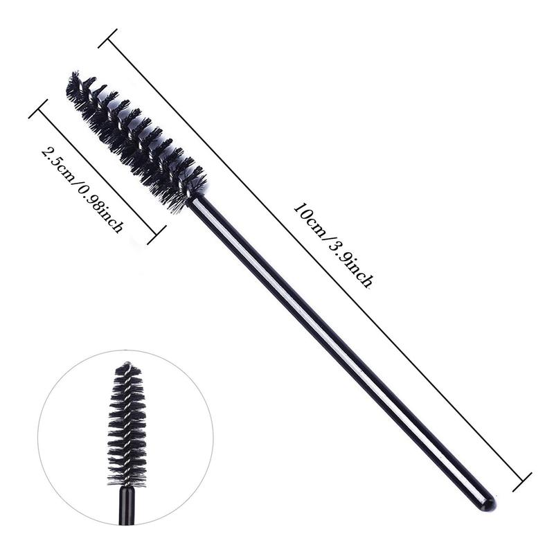 Christmas Sale - 100 Pcs Disposable Mascara Wands, Crystal Eyebrow Spoolies Brush for Eyelash Extensions, Pink Eye Lash and Makeup Brush.