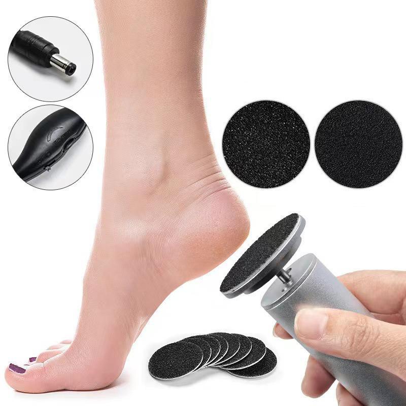 Electric Foot Callus Remover Pedicure Tool with 60 Replaceable Sandpaper Discs for Personal Care Electric Foot