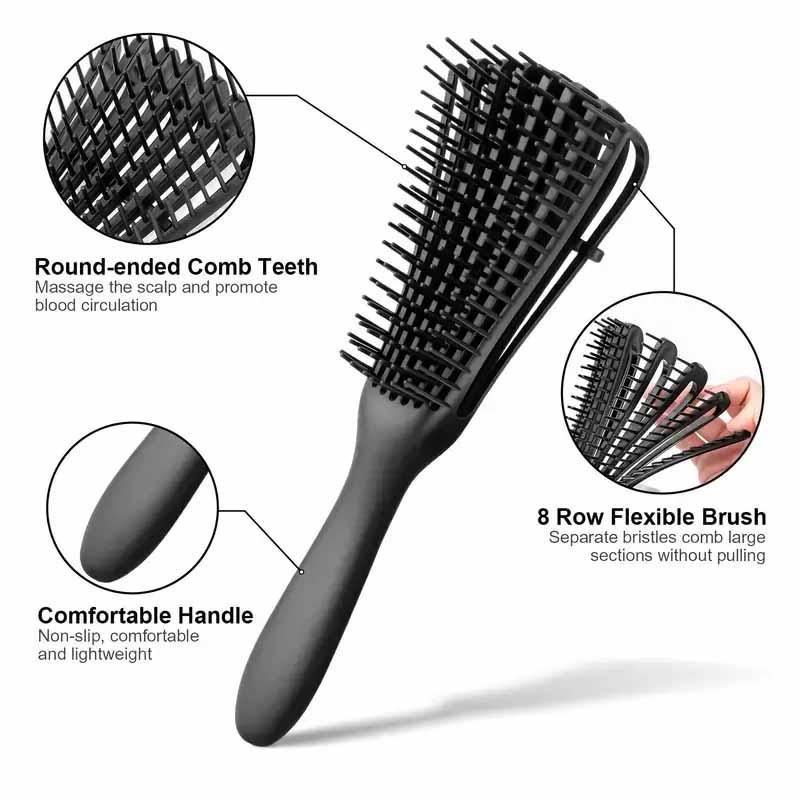 Summer Hair Styling Comb Set, 5 Counts set Hair Detangling & Styling Tool Set, Teasing Hair Brush, Scalp Massage Comb, Hairdressing Comb for Women and Men, Hair Grooming Comb, Hair Beauty Supplies, Hair Product, Christmas Gift