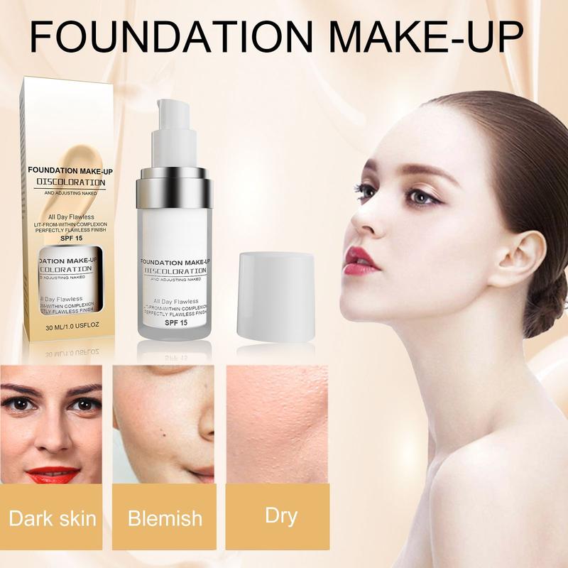 Color-changing liquid foundation-concealer, color-changing liquid foundation, concealer lasting moisturizing, waterproof, sweat-proof, no makeup removal, brightens skin tone-1 piece