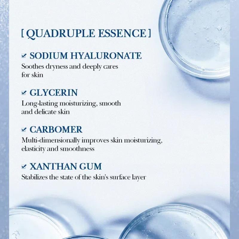 Hyaluronic Acid Serum, Moisturizing Hydrating Facial Serum, Easy Absorption Disposable Bottle Serum, Suitable for All Skin Types