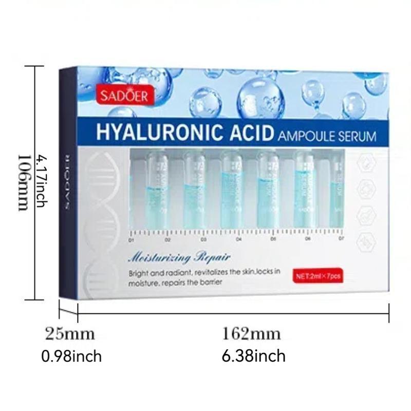 Hyaluronic Acid Serum, Moisturizing Hydrating Facial Serum, Easy Absorption Disposable Bottle Serum, Suitable for All Skin Types