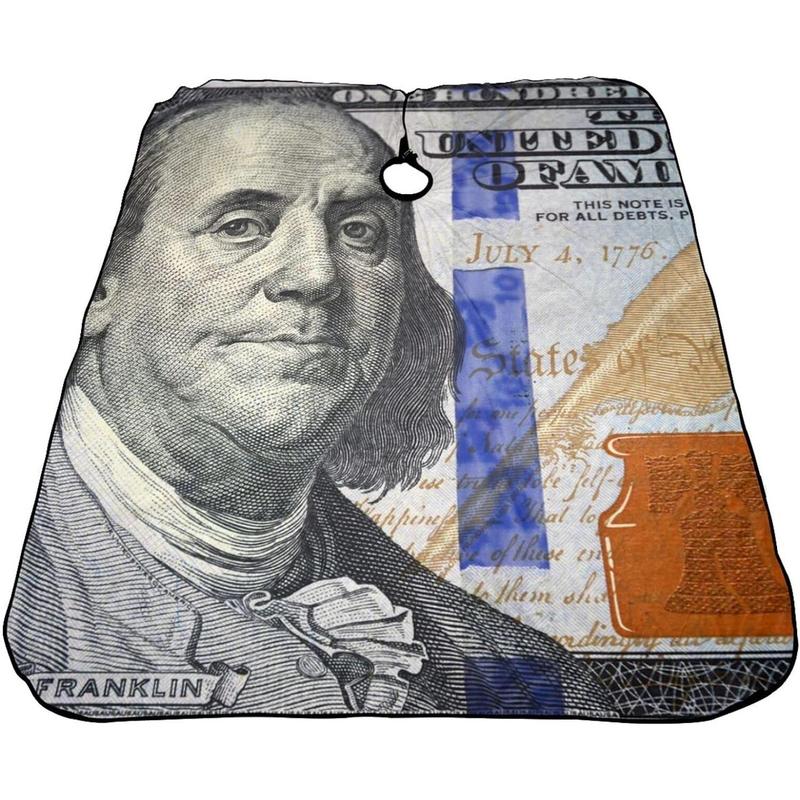 ONE TO PROMISE Dollars Bill Cash Barber Cape Usa One Hundred Dollars Bill Hair Cut Salon Cape,Hair Stylist Hairdresser Styling Cape,Waterproof Haircut Apron Cover Up For Adults,55"X66"