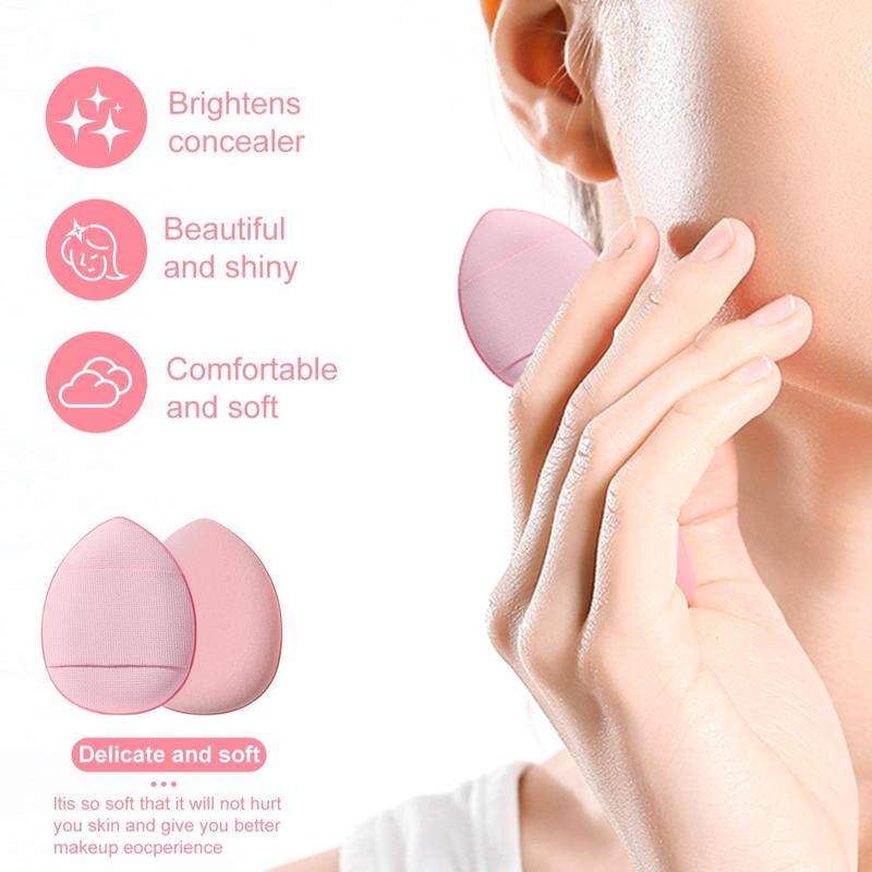 Cosmetics Sponges & Makeup Brushes Set, 19pcs Including 4 Beauty Blenders, 3 Mini Beauty Sponges, 9 Powder Puffs, Makeup Brush, Brush Cleaning Pad & Headband