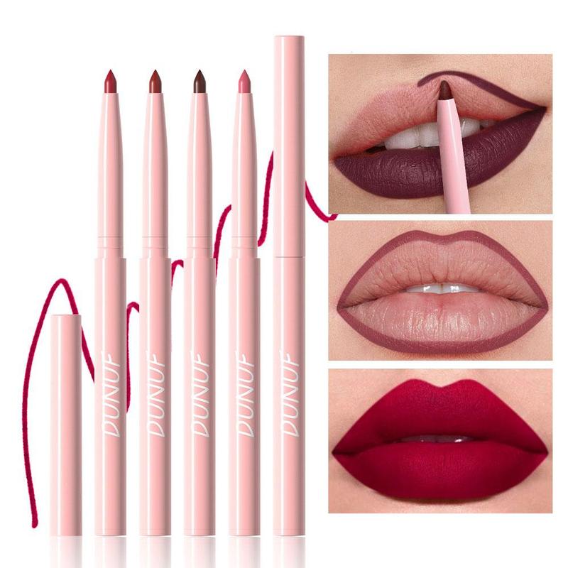 Long Lasting Lip Liner Set, 12pcs set Waterproof Matte High Saturation Lip Liner Pencil, Easy Coloring Lip Makeup Accessories for Women & Girls