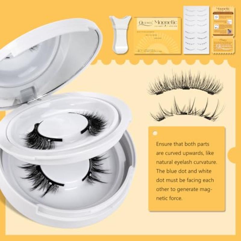 Magnetic Eyelash Extension Natural Look, 2 Pair Reusable Magnetic Eyelashes with Applicator, Thanksgiving Gift Makeup Cosmetic Eyelashes Extensions