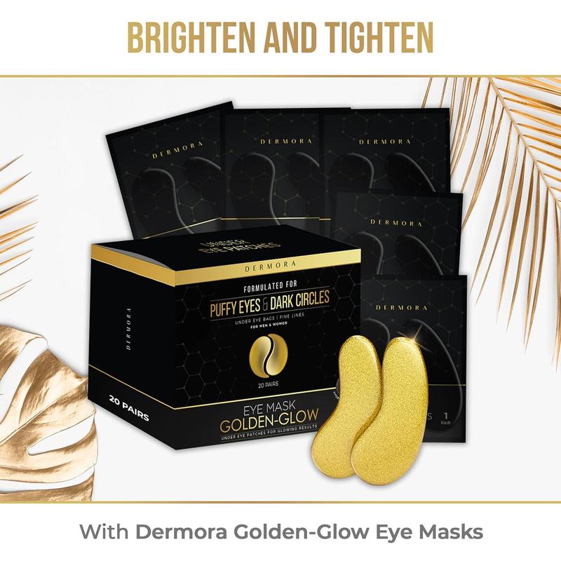 DERMORA Golden Glow Under Eye Patches (20 Pairs Eye Gels)