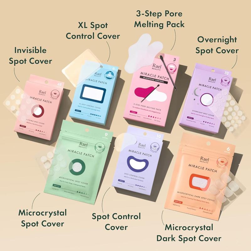 Rael Pimple Patches, Miracle Invisible Spot Cover - Hydrocolloid Acne Patch for Face, Blemishes, Zits Absorbing Patch, Breakouts Spot Treatment for Skin Care, Facial Sticker, 2 Sizes (96 Count)