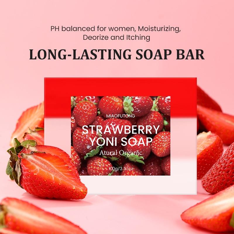 2pcs Strawberry soap, Strawberry massage oil, Cleaning, Bathing, Washing face, Handmade soap, Soap, Gift selection