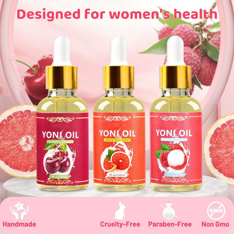 Gorgeous 3 PCS Yoni Oil for Women! Helps to Balance pH, Acts as a Natural Feminine Oil Deodorant and V Moisturizer. This Feminine Yoni Oil Eliminates Odor and Reduces Wetness.