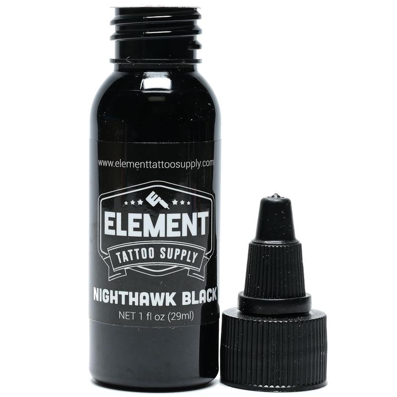 Premium Black Tattoo Ink - Professional Tattoo Ink & Supplies for Outlining, Shading, & Blending - Tribal Tattoo Ink - Permanent Nighthawk Black Ink Tattoo 1oz Cosmetics Bluetooth