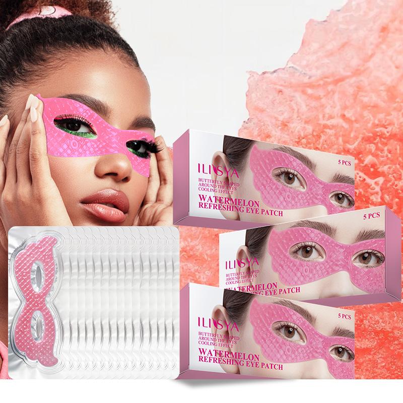 3 boxes, ILISYA watermelon one-piece eye mask, fully care the skin around the eyes, moisturize the eyes, daily eye care products Skin Care