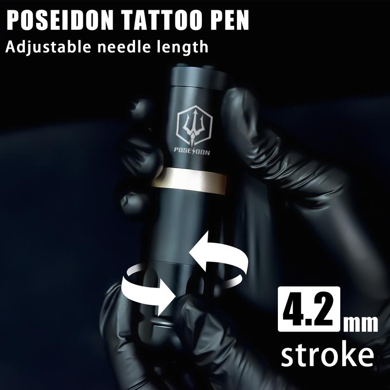 POSEIDON CNC Machine Kit -Wireless Complete Kit Tattoo Stickers Supplies Professional Color Ink For Beginners Artists Tattoo Practice Kit Equipment