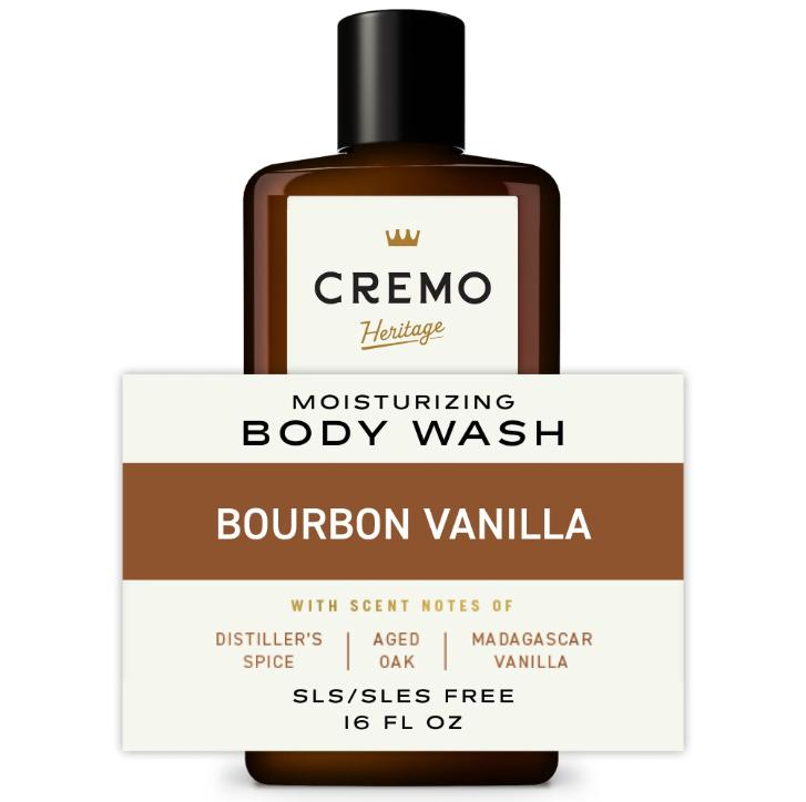 Cremo Mens Body Wash, 16 Oz, Bourbon Vanilla Scent