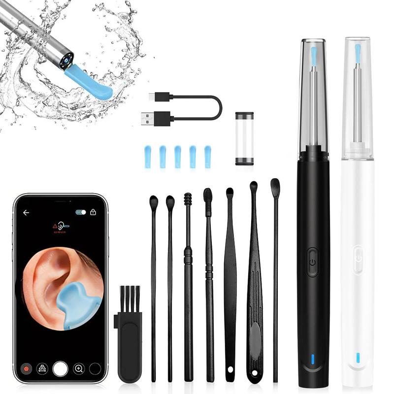 USB Rechargeable Smart Visual Ear Cleaner with Camera, 1 Set Earwax Removal Tool Kit for Humans and Pets, Electric Earwax Remover Set with Ear Pick Accessories