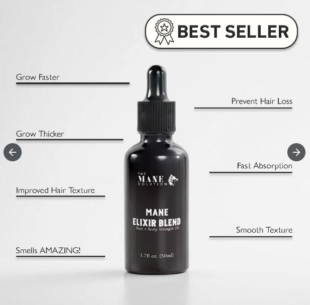 The Mane Elixir Blend 11-in-1 Hair Growth Oil Serum For Thinning Hair, Hair Loss & Hair Regrowth - 50ml