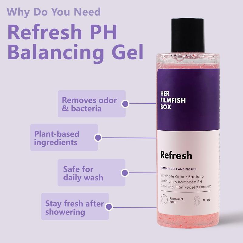 Refresh pH Balancing Shower Gel Natural Feminine Hygiene Solution Aloe Aloe Vera