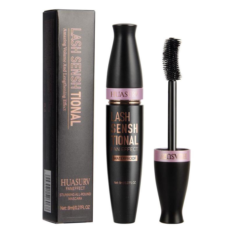 Long Lasting Mascara, 1 Box Waterproof Curling Mascara, Professional Eye Enhancement Makeup Products for Women & Girls