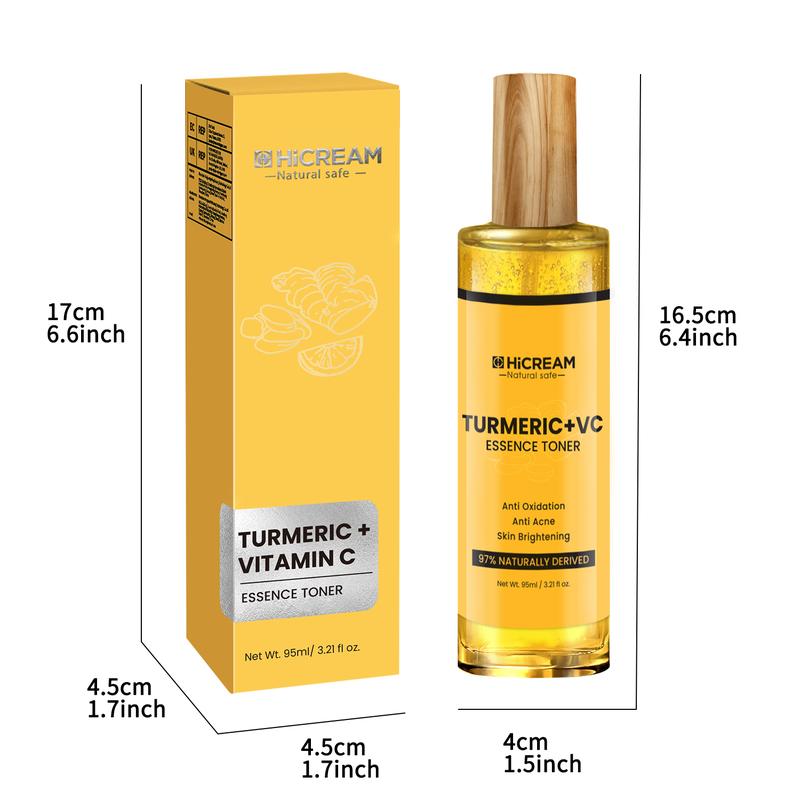 Turmeric Toner, Turmeric Cream,Turmeric Serum - Turmeric +Vitamin C for Glowing Skin, Moisture Set Skincare