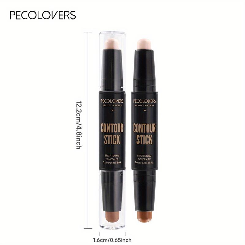 Double-Headed Contouring Stick - Contour Creams for Three-Dimensional Nose Bridge Shadow, V Face, and High Nose Bridge Face Makeup with Dual-Purpose Concealer and Highlighter