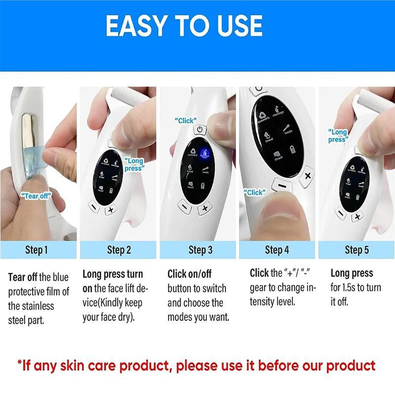 V-shaped Face Slimming Trainer, 1 Count Electric Face Lift up & Chin Exercise Device, Portable Face Massager for Women