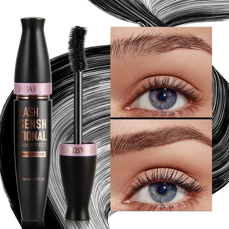 Long Lasting Mascara, 1 Box Waterproof Curling Mascara, Professional Eye Enhancement Makeup Products for Women & Girls