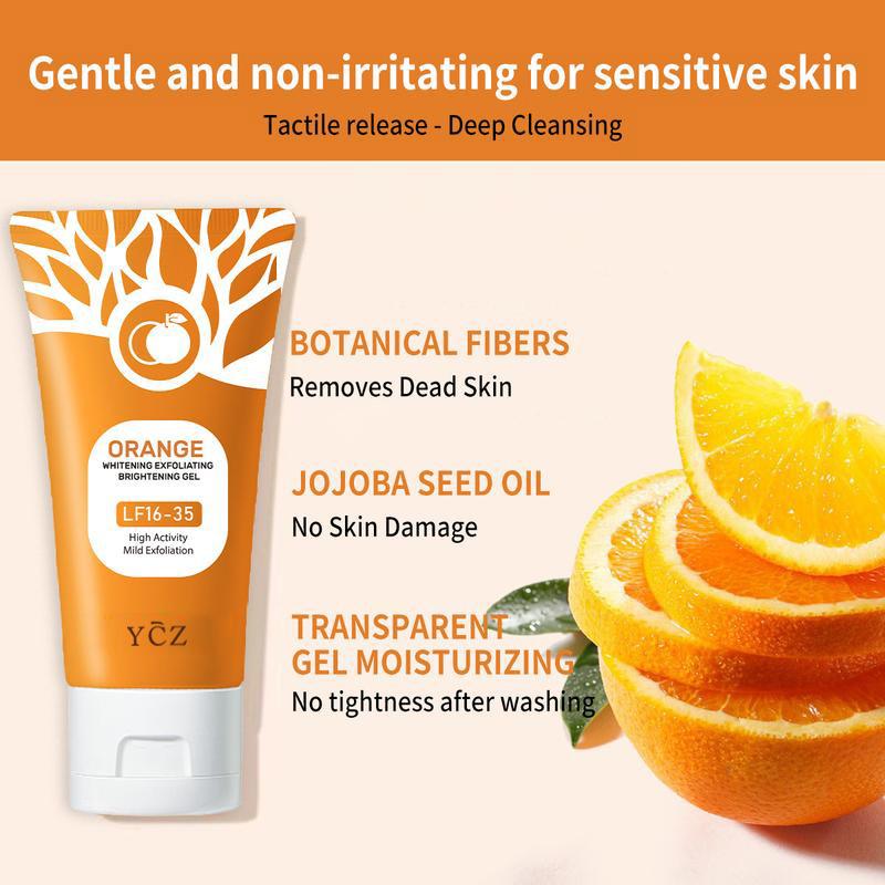 Orange Enzyme Mild Exfoliating Peeling Gel, Orange Enzyme Mild Exfoliating Peeling Gel, Enzyme Exfoliating, Peeling Gel, Whole Body, Forehead, Cheeks, Chin, Nose Deep Cleansing Moisturizing