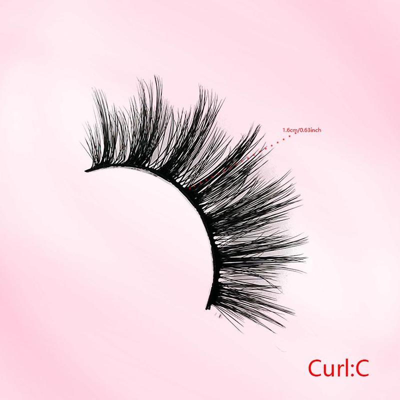 Long Fluffy D Curl Lash Clusters False Eyelashes for Music Festival Makeup, Wispy Curling Faux Strip Eyelash, Eye Cosmetic Tools, Lash Clusters for Summer Lash Mini Makeup