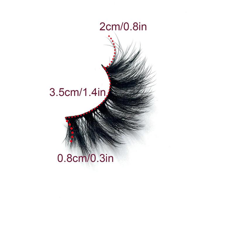 1 Pair Fluffy False Eyelashes, Natural Curling Eye Makeup Strip Lashes, Full Volume Eyelash for Lashes Extensions, Volumized False Eyelashes