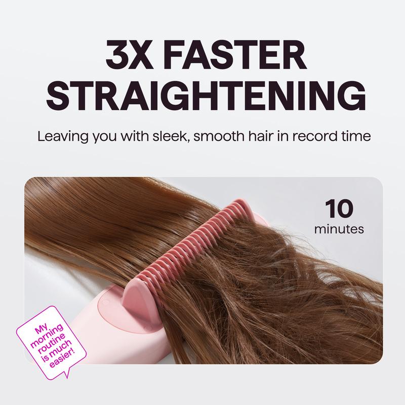 Wavytalk Pro Steam Straightener Brush-Ultimate Hair Hydration and 3X Faster Straightening